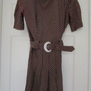 Women's Dress Brown/White Polka Dots